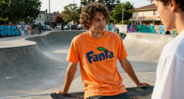 Fanta Men's Graphic Tee (Limited Sizes, Orange Mineral Wash) $3.35