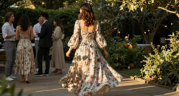 GRACE KARIN Women's Floral Long Sleeve Sweetheart Neck A-Line Maxi Dress $15.50