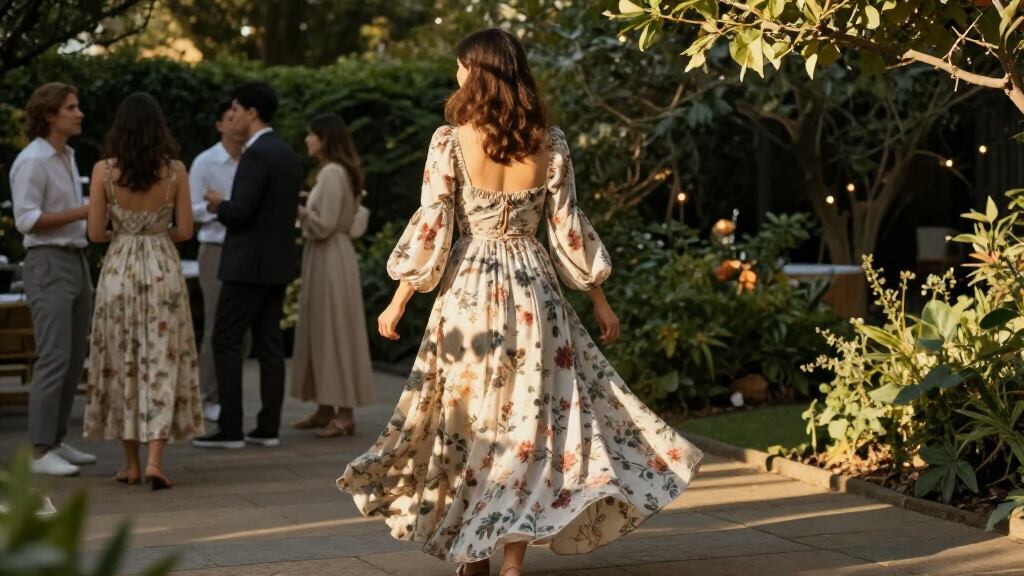 GRACE KARIN Women's Floral Long Sleeve Sweetheart Neck A-Line Maxi Dress $15.50