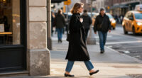 How To Spot An It Girl In NYC In 2026: A Long Black Coat, Jeans, And This Pretty Heel Trend