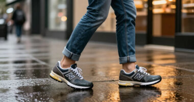 New Balance's Quietly Cool Sneaker Is A Rain Boot In Dad Shoe Form