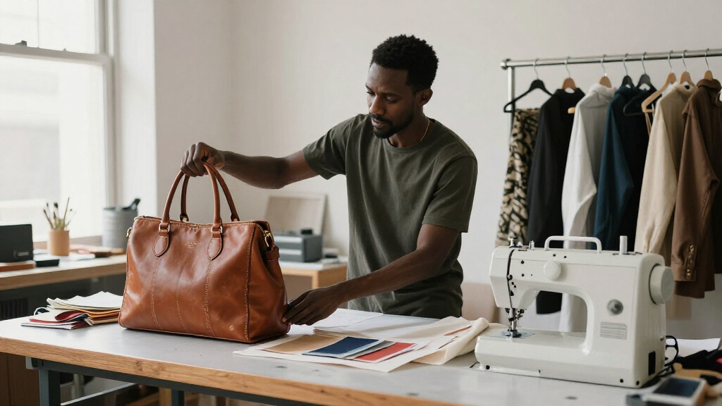 Taofeek Abijako Shows How An Iconic Bag Seamlessly Fits His Studio Life With His Daughter